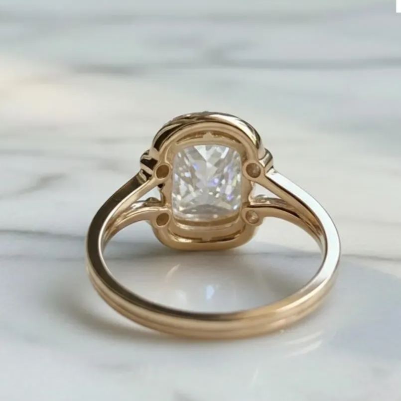 Classic 5.50ct Cushion Cut White Diamond (Engagement) Halo Ring