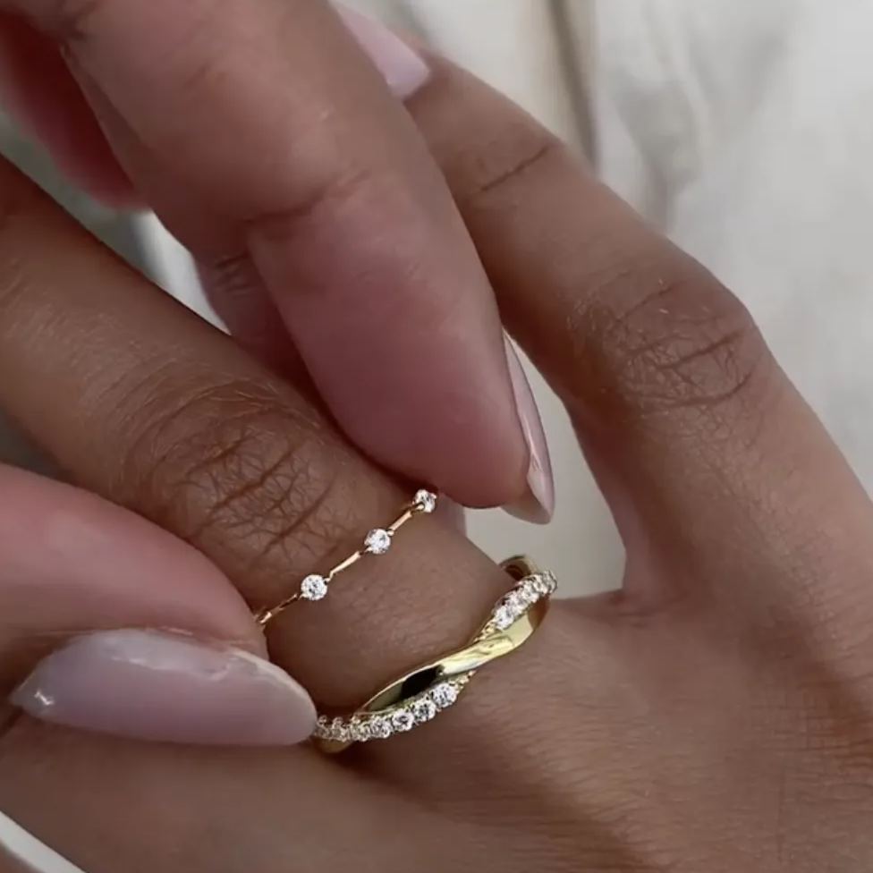 [Copy]Fashion 2.9ct Hybrid Triangular Cut White Sapphire Wedding ring