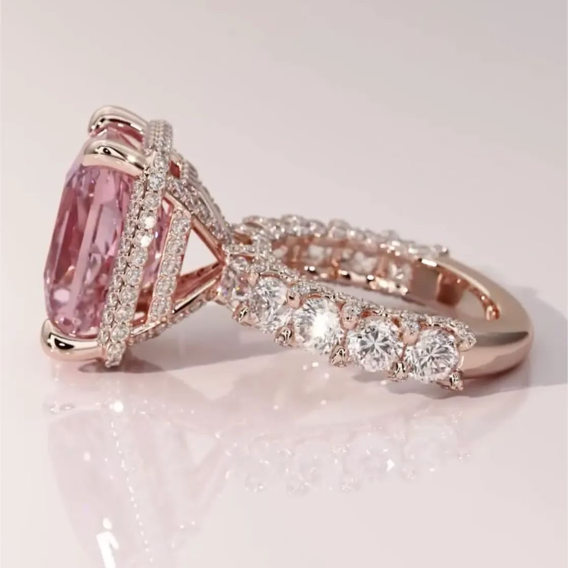 Vintage Luxury 4.2ct Oval Cut Sapphire Engagement Ring