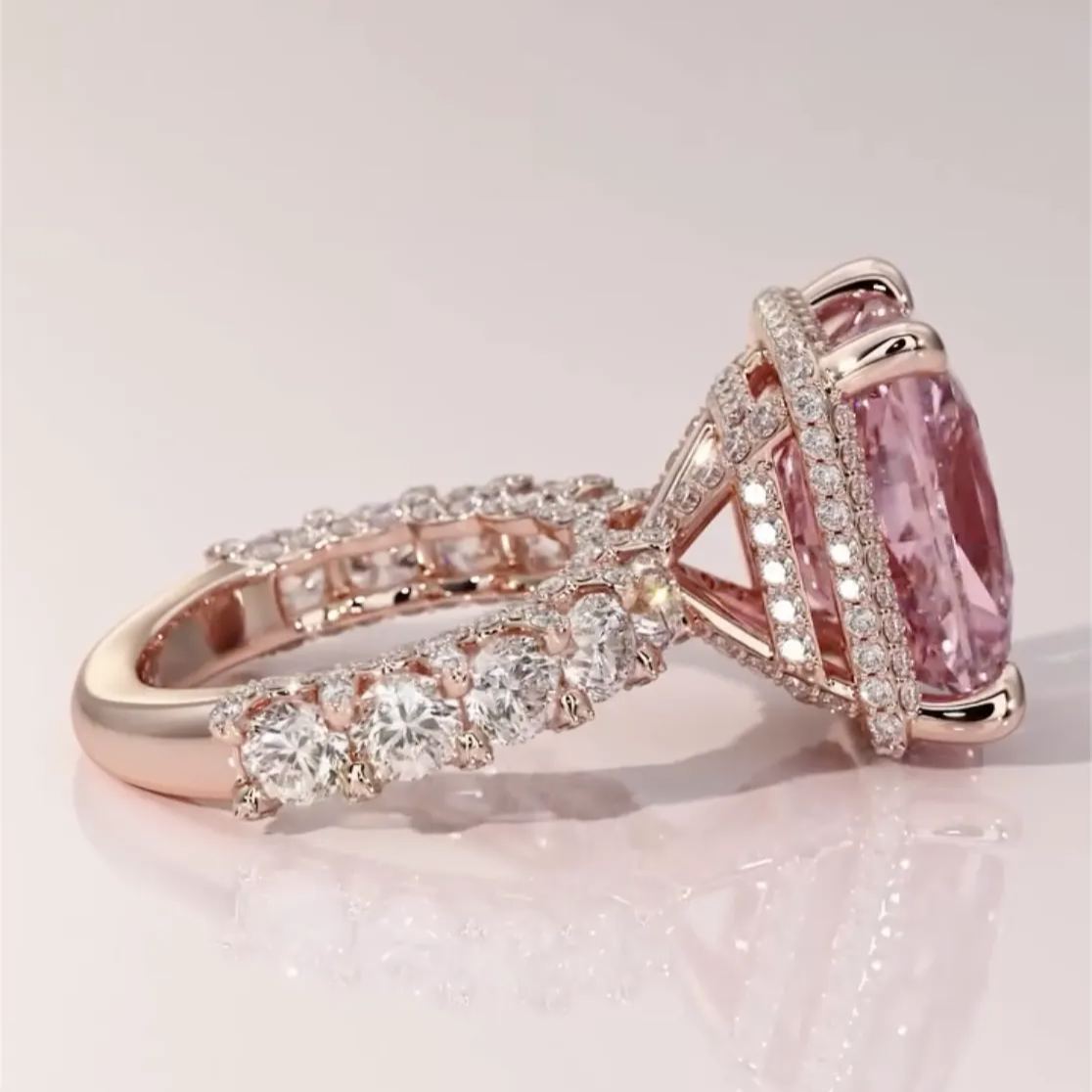 Vintage Luxury 4.2ct Oval Cut Sapphire Engagement Ring