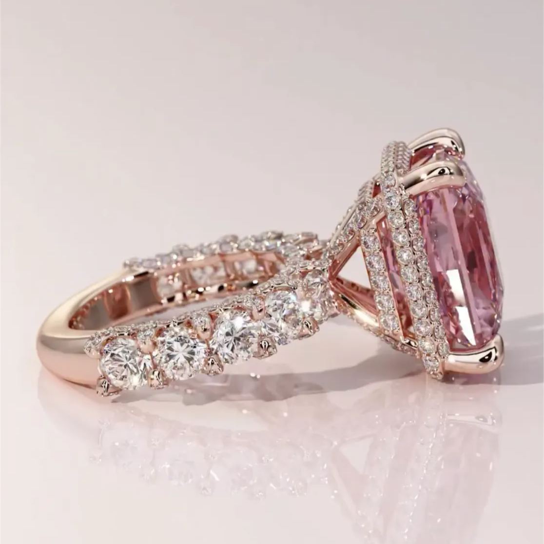 Vintage Luxury 4.2ct Oval Cut Sapphire Engagement Ring