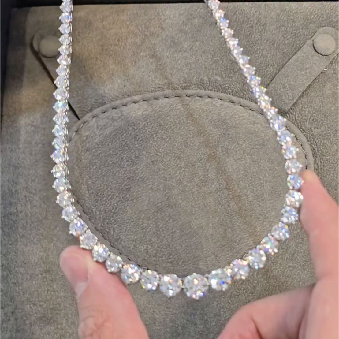 Art Deco 5.2ct Pear Brilliant Cut Yellow Sapphire Tennis Necklace