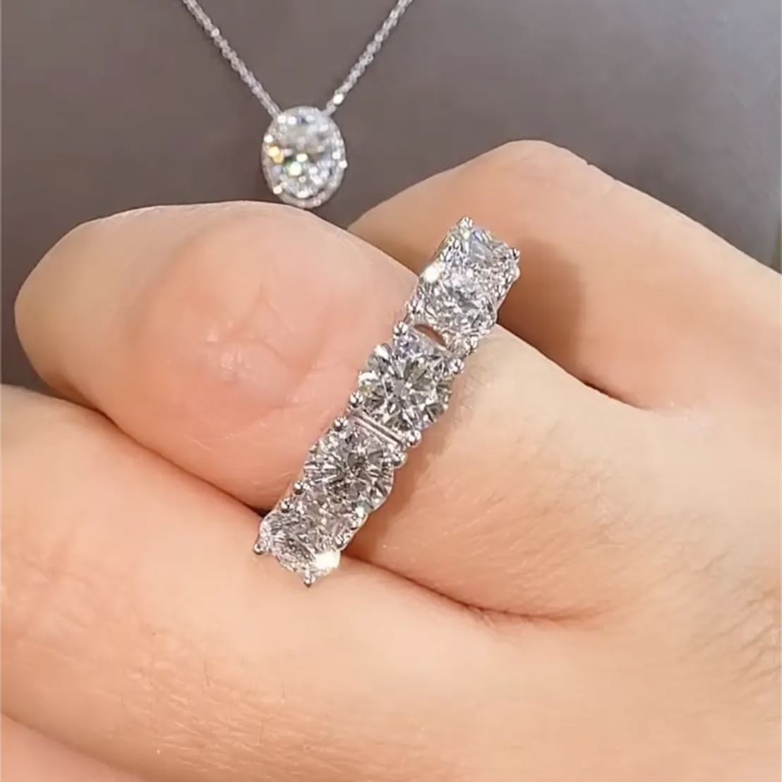 Minimalist 3.32ct Princess Cut White Sapphire Ring