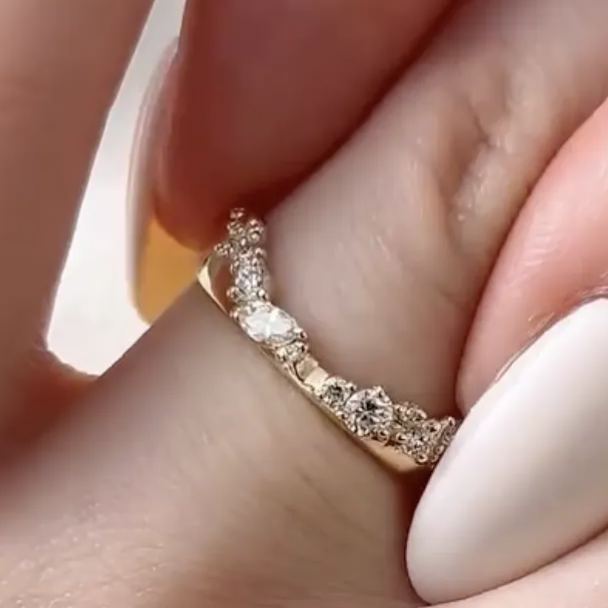 [Copy]Bohemian 2.6ct Marquise Cut White Sapphire Engagement Ring