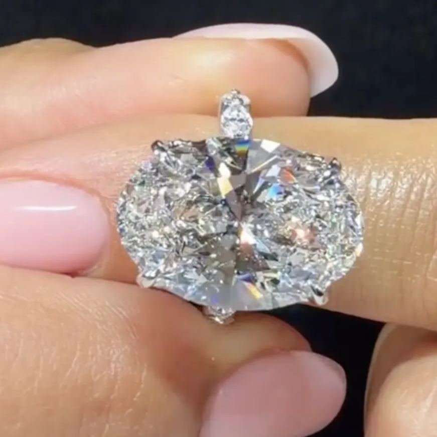 [Copy]Romantic 4.8ct Marquise Cut White Sapphire Engagement Ring