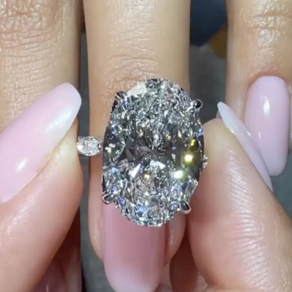 [Copy]Romantic 4.8ct Marquise Cut White Sapphire Engagement Ring