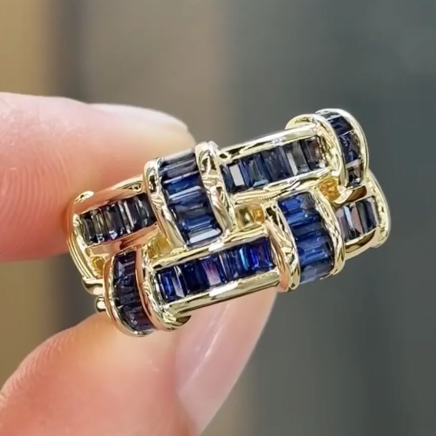 [Copy]Luxury Oval Cut Ruby Sapphire Engagement Ring