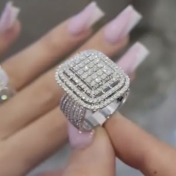 [Copy]Luxury Emerald Cut Sapphire Ring