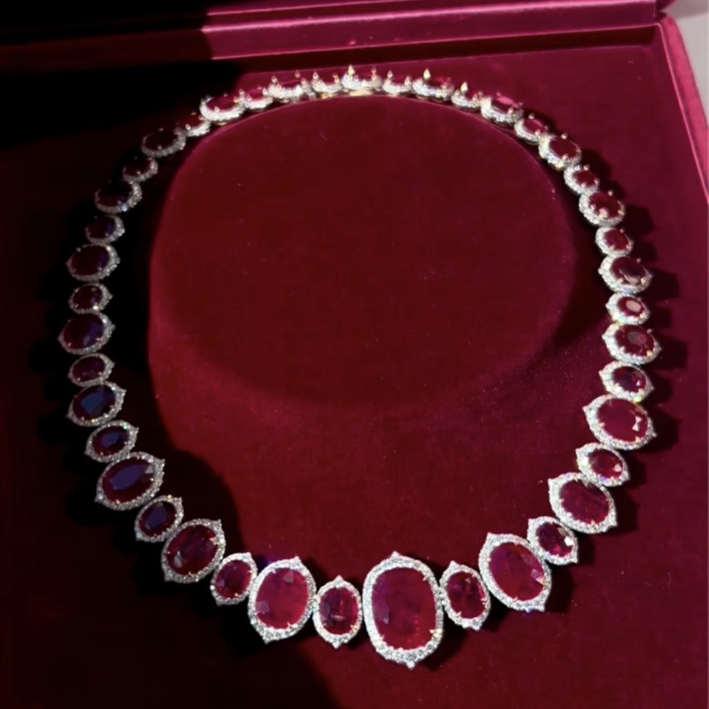 [Copy]18.5ct Oval Cut White Sapphire Necklace