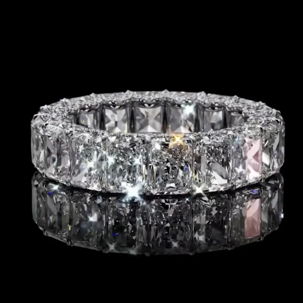 [Copy]Luxury 5.2ct Princess Cut White Sapphire Engagement Ring