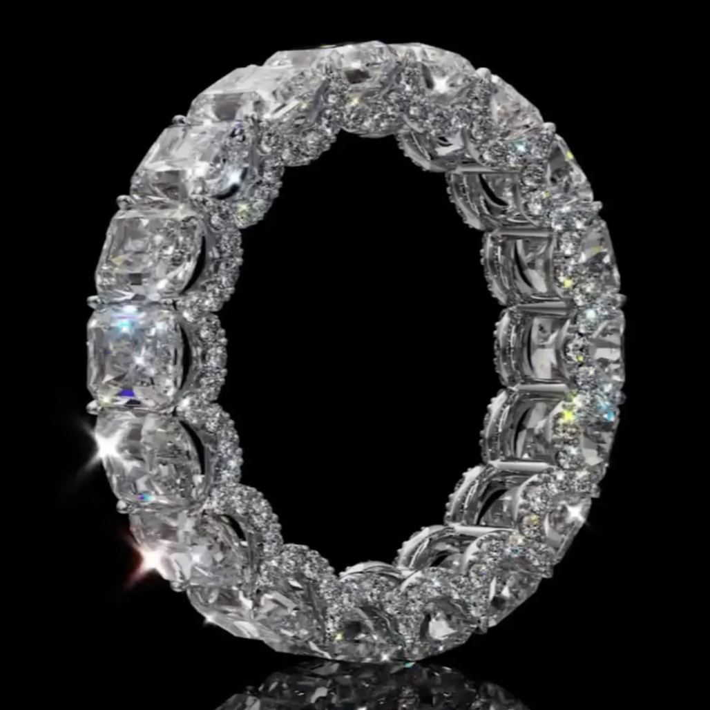 [Copy]Luxury 5.2ct Princess Cut White Sapphire Engagement Ring