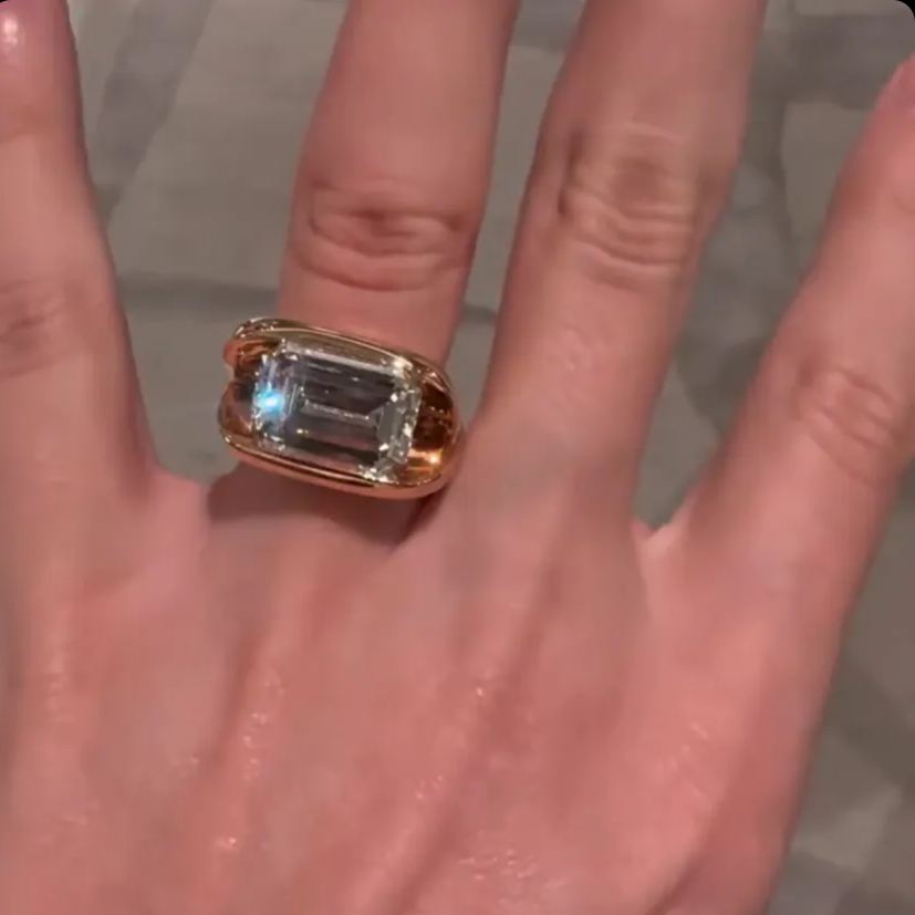 Art Deco 2.5ct Emerald Cut White Sapphire Engagement Ring