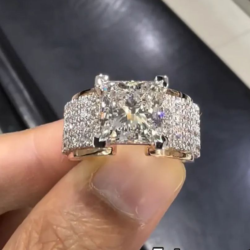 [Copy]Art Deco 2.5ct Emerald Cut White Sapphire Engagement Ring