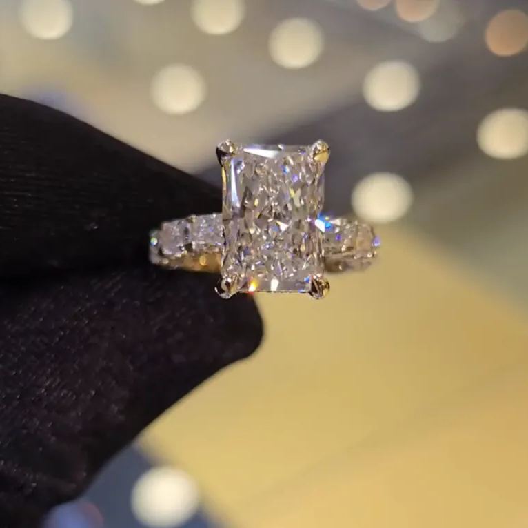 Classic Radiance 2.5ct Emerald Cut White Sapphire