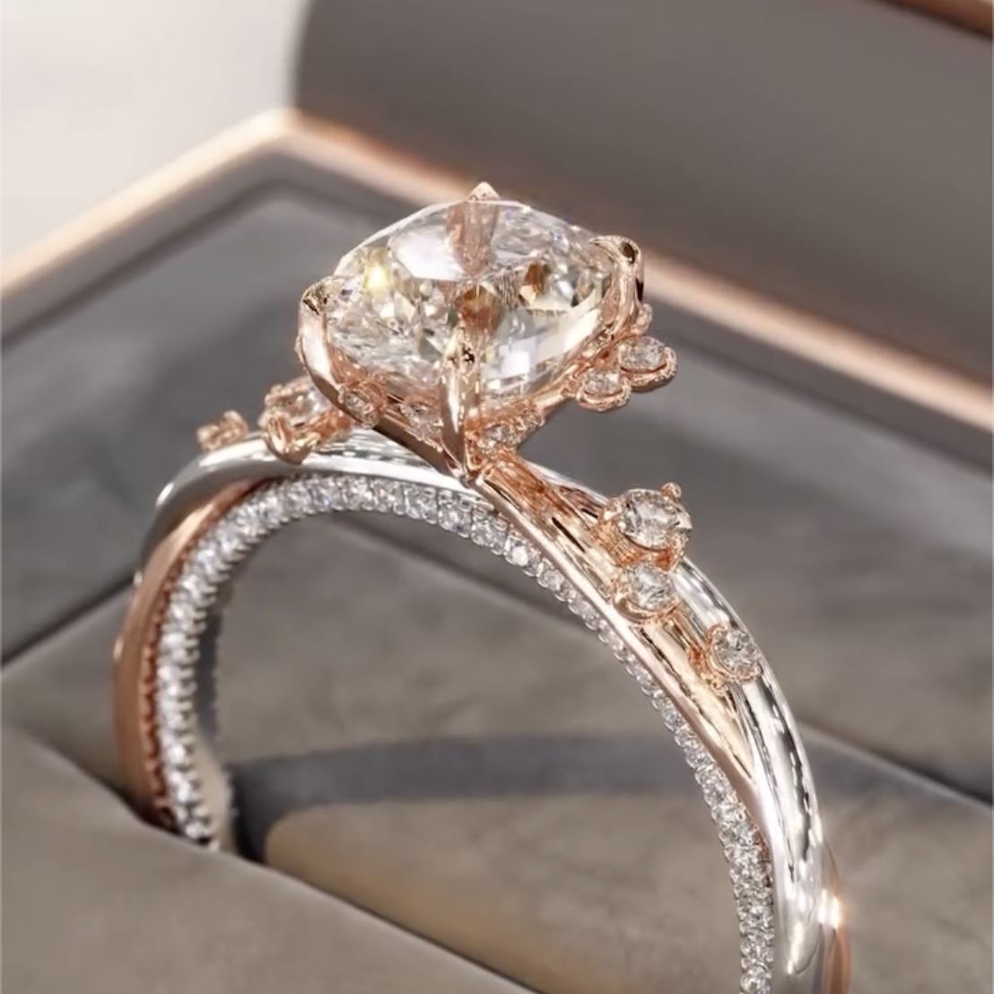 Romantic 4.8ct Oval Cut White Sapphire Engagement Ring