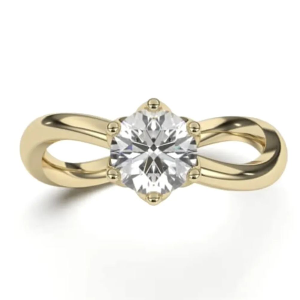 Romantic 2.5ct Round Cut White Sapphire Ring