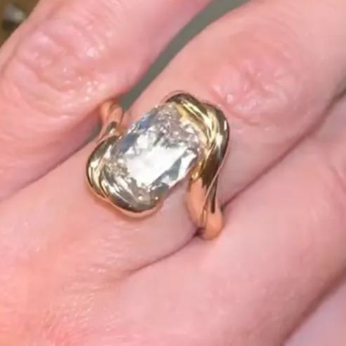 [Copy]Classic Luxe 4ct Oval Cut White Sapphire Engagement Ring