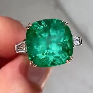 Timeless Classic 7ct Asscher Cut Emerald Sapphire Everyday Engagement Ring