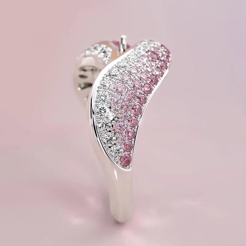 1.6ct Pear Cut Pink Sapphire Engagement Ring