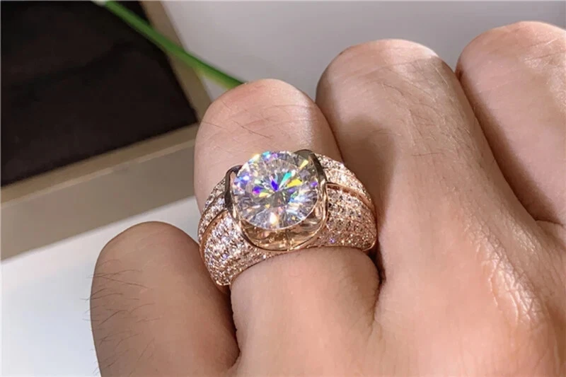 [Copy]3ctw round and rectangular fashion row inlay ring