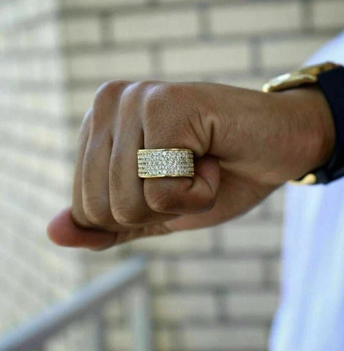 Men's 2.00 Carat Round Cut Pinky Ring