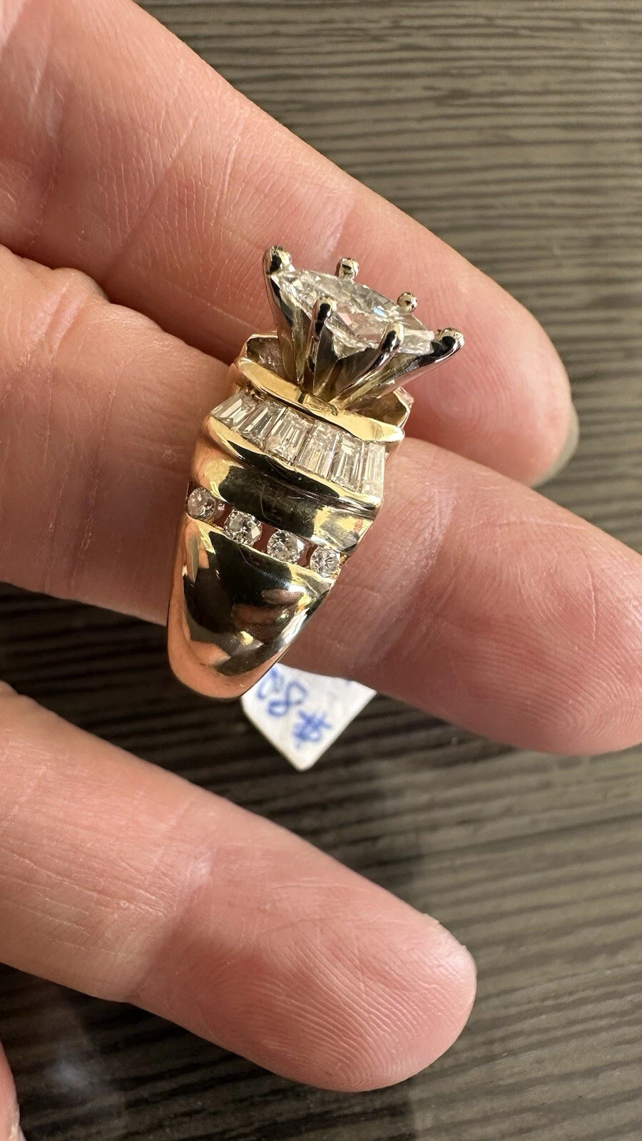 3.5ctw Marquise Cut White Sapphire Ring