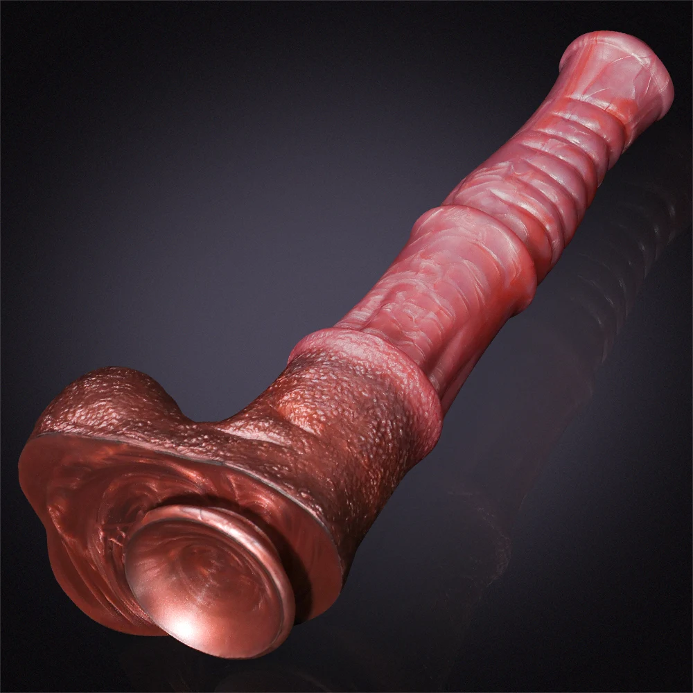 ​​Extra Long en Silicone en Forme de Gode Cheval 35cm