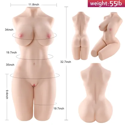 Aaliyah – Torse Sexuel Féminin Grande Taille de 55 lb