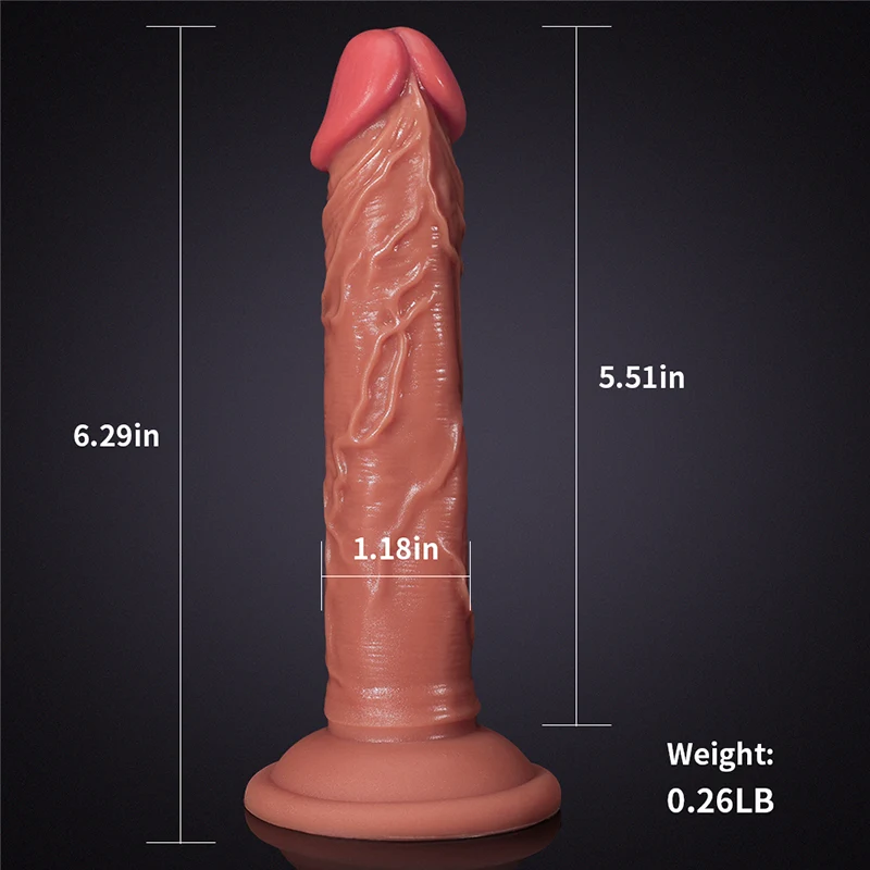 Anal Dildo En Silicone Double Couche De 16 cm