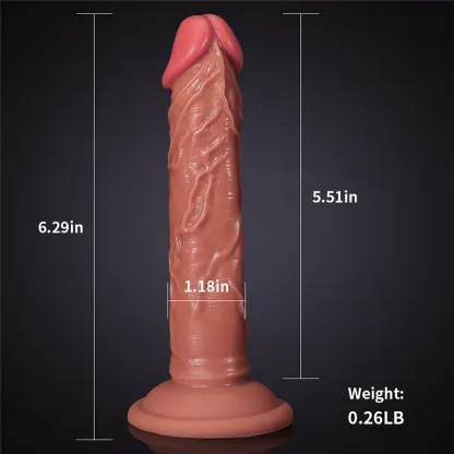 Anal Dildo En Silicone Double Couche De 16 cm