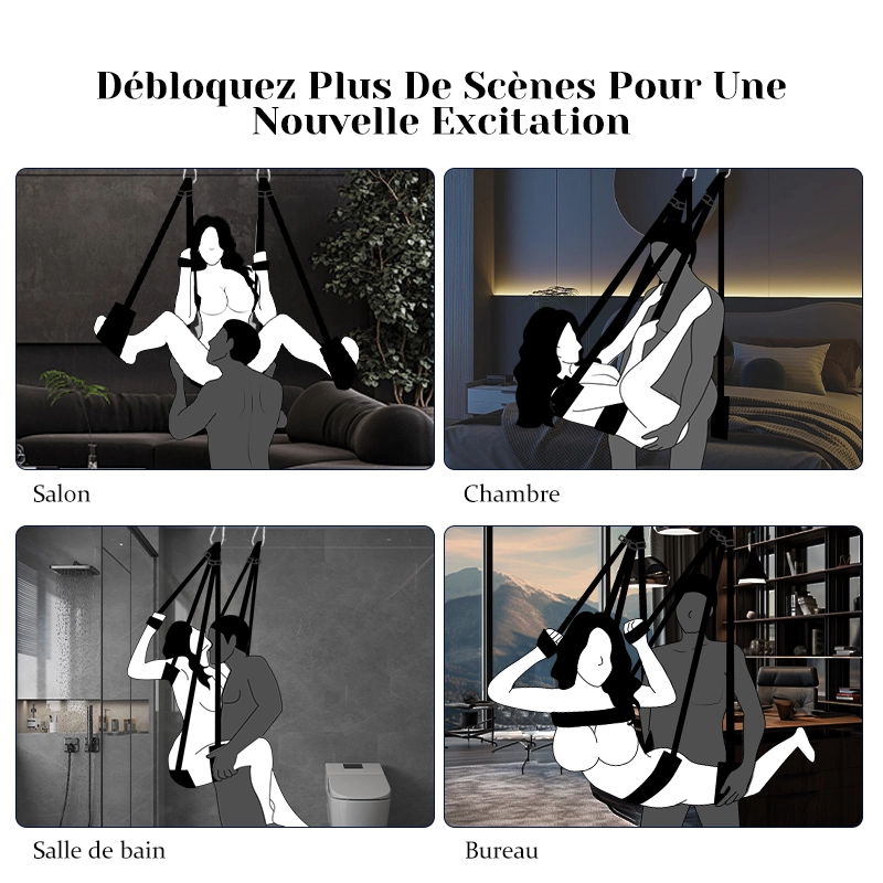 Balancoire Sexuelle Rotative à 360° pour Adultes et Couples