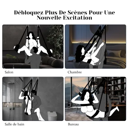 Balancoire Sexuelle Rotative à 360° pour Adultes et Couples