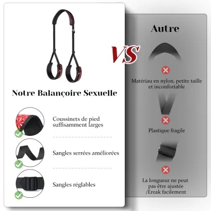 Balancoire Sexuelle pour le Corps avec Harnais en Cuir pour Bondage