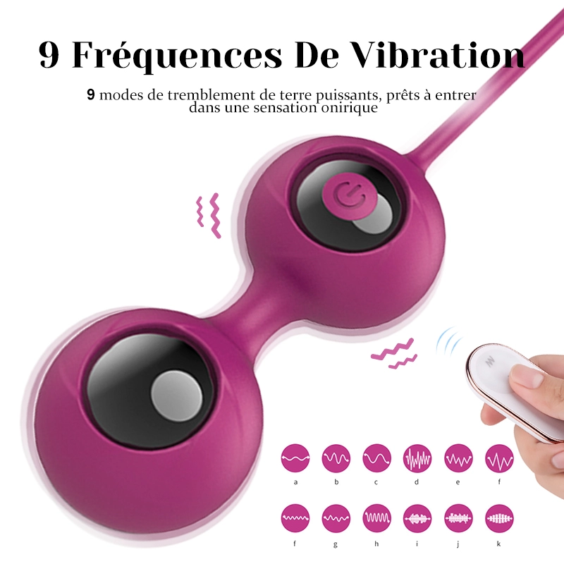 Boules De Geisha À Vibration Sans Fil Avec Télécommande À 9 Modes
