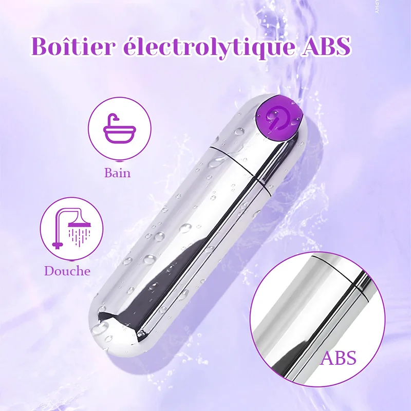 Bullet Vibrator Argent Rechargeable