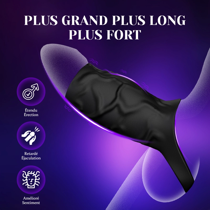 Cockring 10 Vibration avec Manchon Pénien