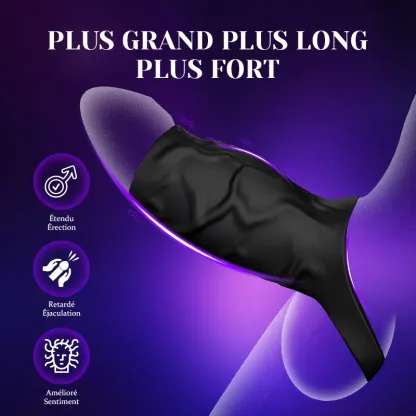 Cockring 10 Vibration avec Manchon Pénien