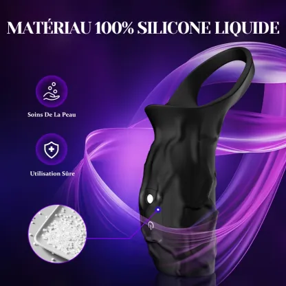 Cockring 10 Vibration avec Manchon Pénien