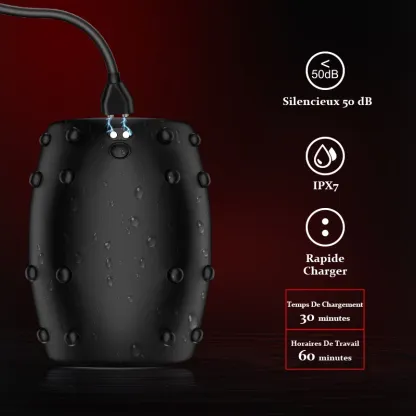 Cockring Portable avec Manchon Vibrant à 10 Vitesses