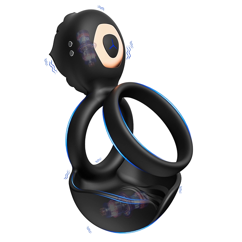 Cockring 3 en 1 Stimulateur Pénis, Testicules et Clitoris