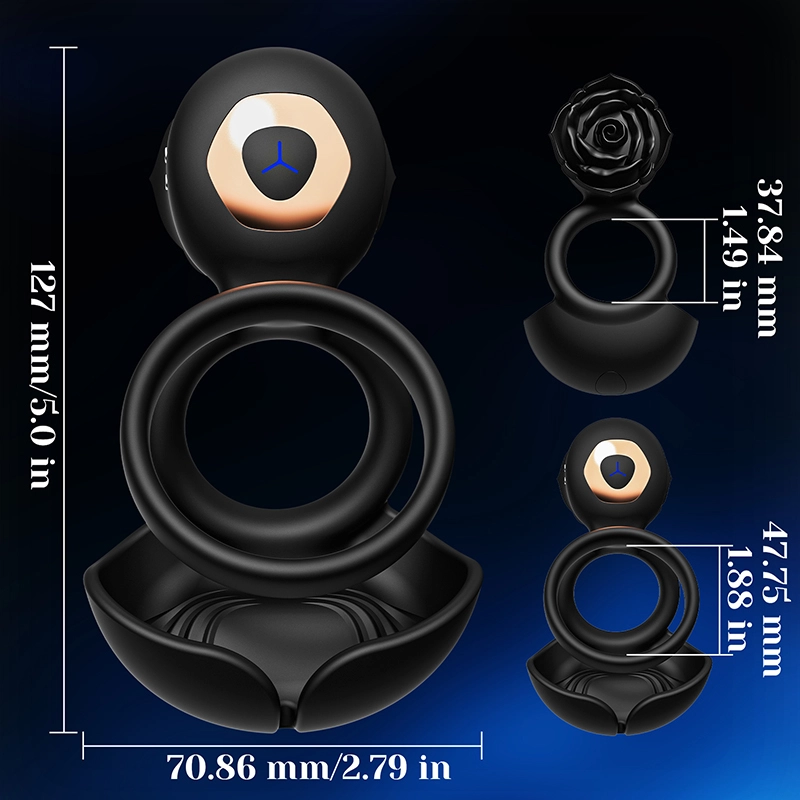 Cockring 3 en 1 Stimulateur Pénis, Testicules et Clitoris