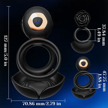Cockring 3 en 1 Stimulateur Pénis, Testicules et Clitoris