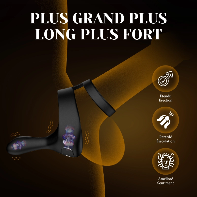 Cockring Vibreur Testicules & Périnée Télécommande Sans Fil