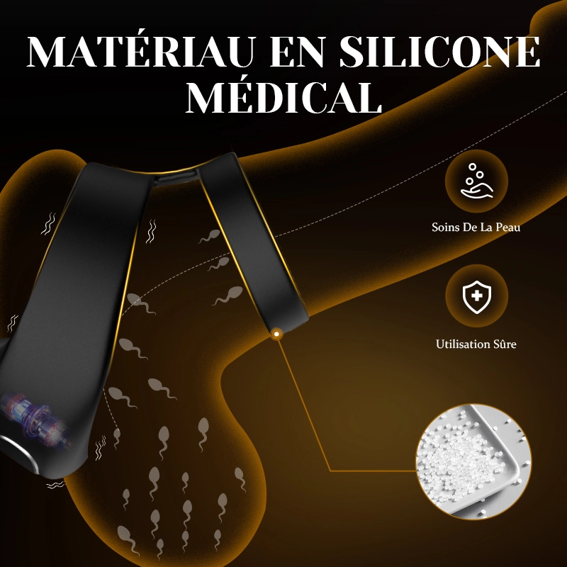 Cockring Vibreur Testicules & Périnée Télécommande Sans Fil