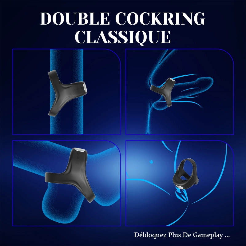 Cockring Double 10 Vibrations 100% Étanche