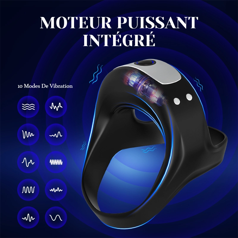 Cockring Double 10 Vibrations 100% Étanche