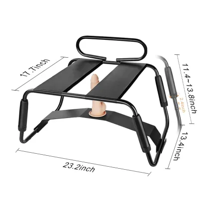 Fauteuil Sexuel à Hauteur Réglable avec Accoudoirs et Godemichet