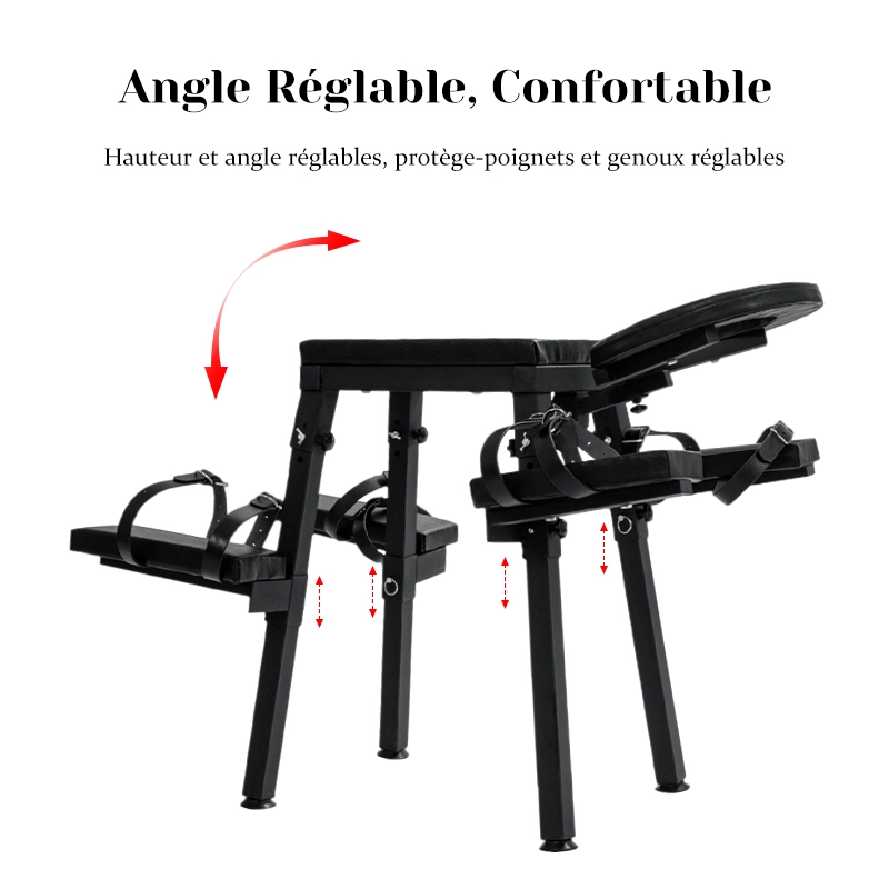 Fauteuil Tantra Extrême avec Réglage et Menottes de Poignet de Contrainte