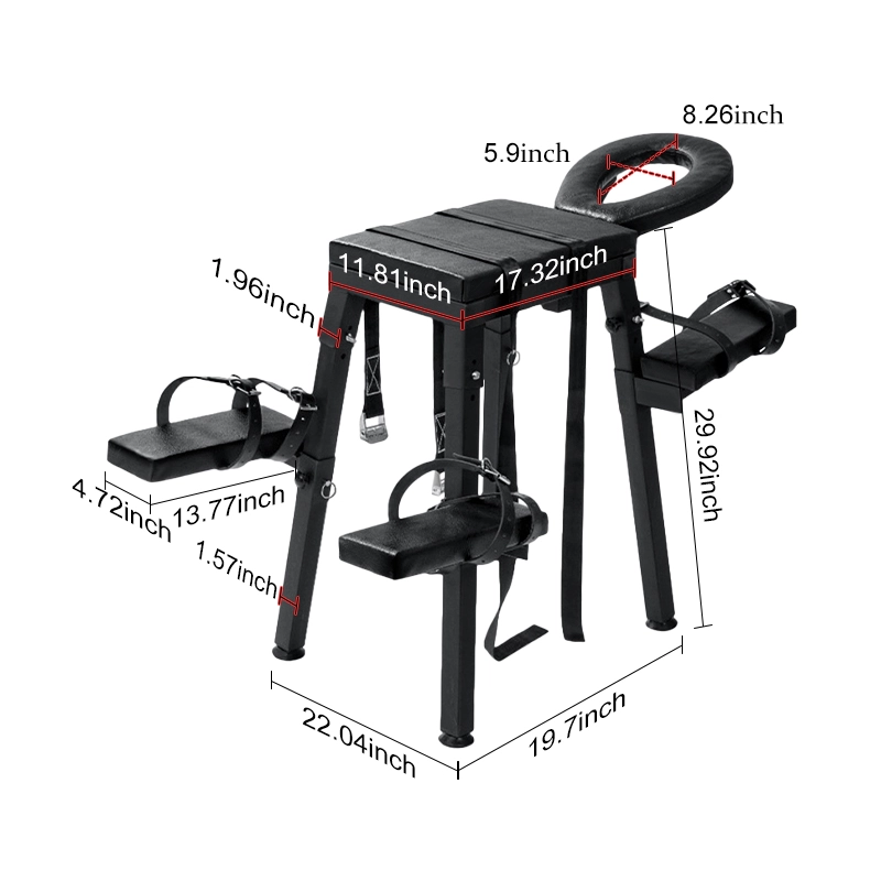 Fauteuil Tantra Extrême avec Réglage et Menottes de Poignet de Contrainte
