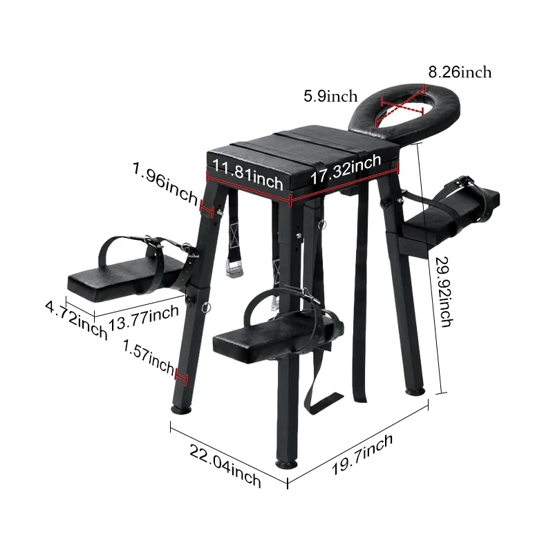 Fauteuil Tantra Extrême avec Réglage et Menottes de Poignet de Contrainte
